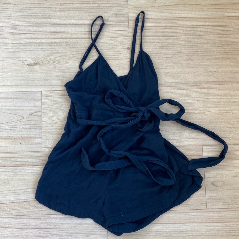 Acacia cotton black romper, size S
